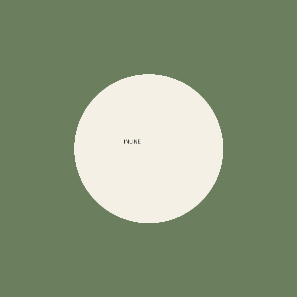 A circular design with the word 'INLINE' in the center, representing Automated Brand's minimalist style.