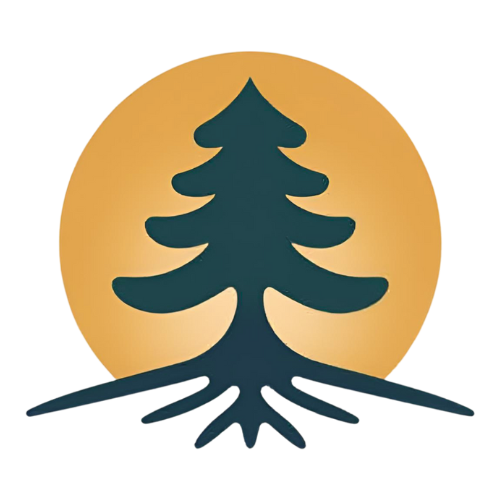 Automated Brand logo featuring a stylized tree against a golden circle on a transparent background.